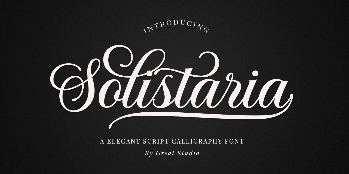 Пример шрифта Solistaria Script